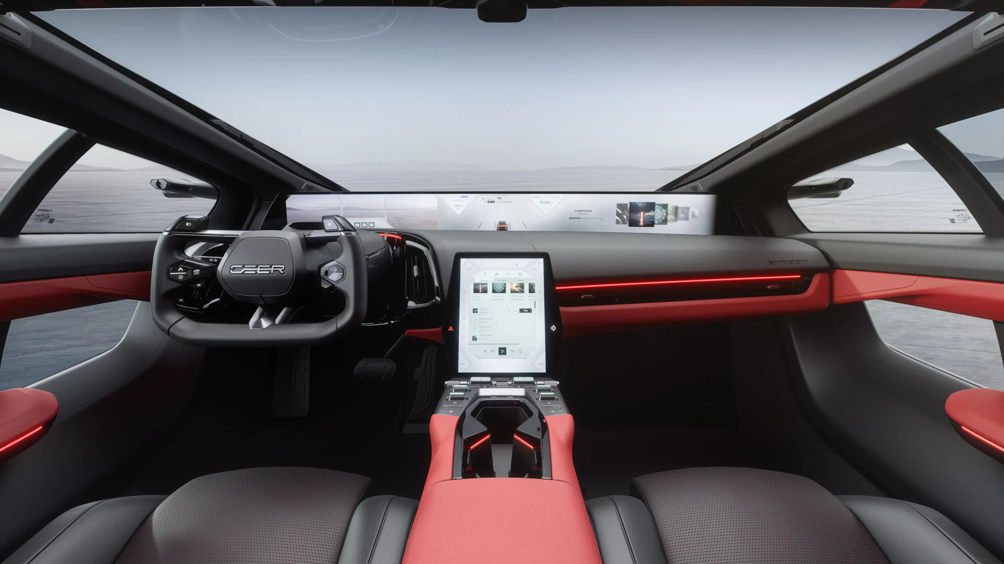 INTERIOR: RED & BLACK